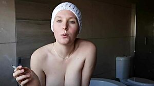 Cute Brunette Lights Up Smoking Fetish