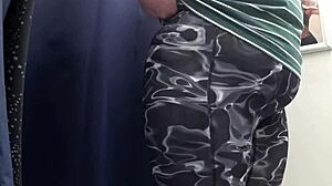 big ass in white panties tries tight leggings in fitting room