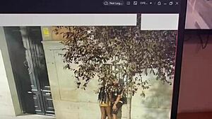 little kisses on penis in public street 😘