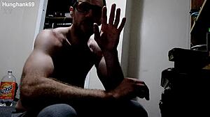 Black belt cowboy lover devours monster cock backstage