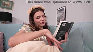 Fuck nelya's ass deep? small waist gaping cum in mouth