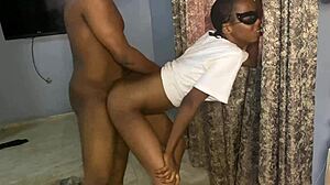 Ebony girl skips church for intense black cock session