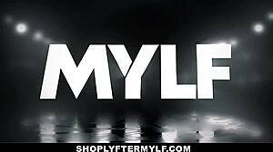 Hot blonde milf thief Sunny Lane hides items in undies and gets punished with sex by officer