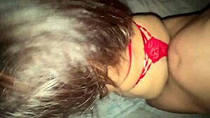 i moaned against the wall in red lingerie