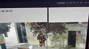 little kisses on penis in public street 😘