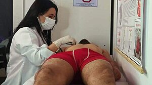 Nurse Watches Patient's Rough Blowbang
