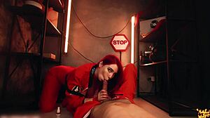 Mollyredwolf explores lethal company sex mode with costumes and natural tits.