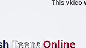 british teen 18+ slut dominates with sloppy uniform toys on tiny cock