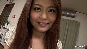 Japanese Step-Daughter Seduces Old Guy with Blowjob and Facesitting