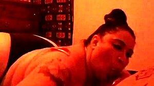 BBW Carlee performs blowjob on big ass in detailed scene