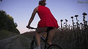 Check out that upskirt ass on the bike! 🍑