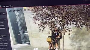 little kisses on penis in public street 😘