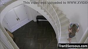 Hot tranny stepmom seduces