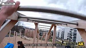 hunt4k athlete picked up and fucked in front of bf