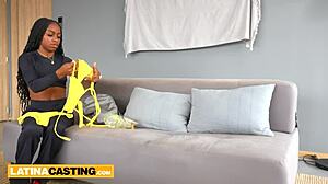Fit ebony milf gets ass gaped after casting interview