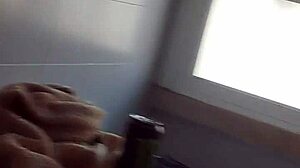 guy drinks and shaves his big dick