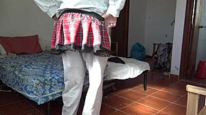 caught my sissy stepson jerking on my dirty clothes?