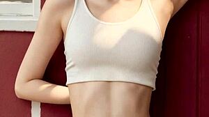 i admire cute and sweet lingerie models posing barefoot