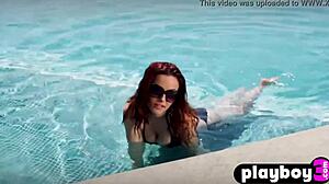 Redhead Milf Elizabeth Marxs Removes Bikini And Poses Totally Naked