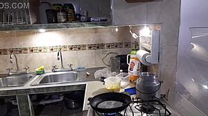 i love watching estefani naked preparing delicious pancakes in the kitchen