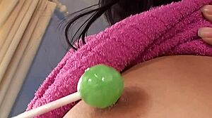 Is Candy Girl Playing with Lollipops or Provocative Toys Like Dildos?