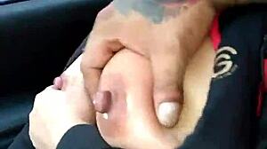 Mature Mexican milf in a car
