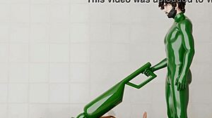 Using a rotating machine on another guy