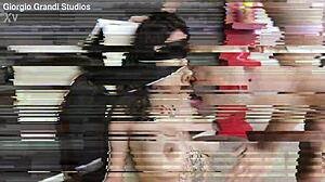 Group shower session with gagsgirls and friends in extreme conditions