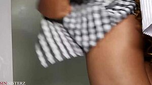 Stepmom Gets Horny Discussing With Stepbrother Near Bathroom