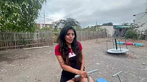 what if they catch us having fun sex in the public park with my whore girlfriend and a horny stranger