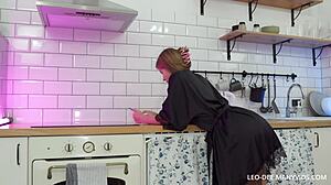 kitchen anal vibe scene with skye young in sheer outfit