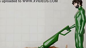 Using a rotating machine on another guy