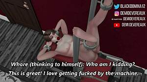 Ebony Domina Teases Whore