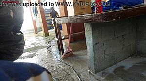 My wife left and the short maid took care of things at home