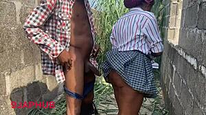 Naughty African Milf Bends Over for Big Ass Exploration in Homemade Doggystyle