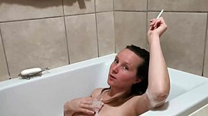 Sexy Bath Smoking Session With Cute Girl Next Door