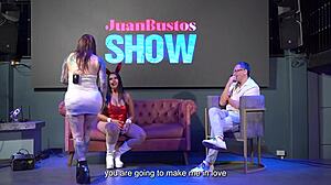 Christmas Special Lalucero Swallows a Dick Under the Orders of Her Dominatrix in Juan Bustos Show