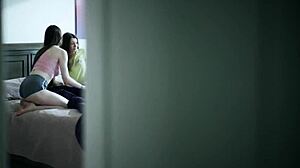 I spy on Maya and Hazel, watching Maya closely.