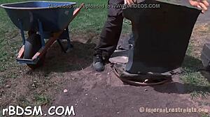 couple plays sadomasochism game with rough fucking