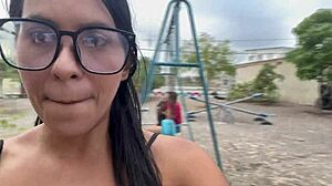 what if they catch us having fun sex in the public park with my whore girlfriend and a horny stranger