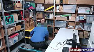 Busty shoplifter, what were you thinking getting rammed by the store officer?