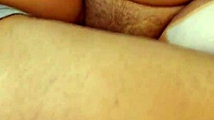 beautiful latina girl explores her tight pussy with a cucumber for the first time in her bedroom.