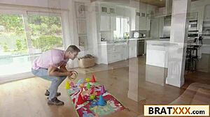 Tiny Teen 18+ Is Too Short to Ride Rollercoaster, Rides Cock Instead With Tight Pussy