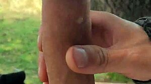 dick flashed outdoors waiting for someone to see huge cock