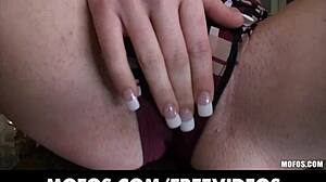 Petite brunette girlfriend wants sex tape with man