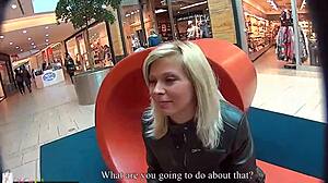 Young Sexy Girl in Public Mall Sex!