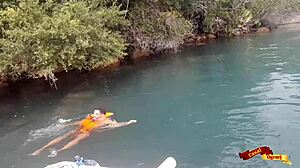 Rough anal sex on high seas with latina 😈🌊