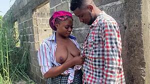 Naughty African Milf Bends Over for Big Ass Exploration in Homemade Doggystyle