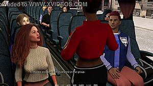 Hot Emo Girl Gives Handjob on Public Bus in Taboo University 3D