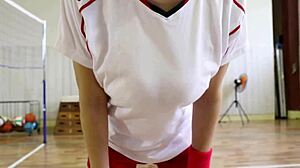 Check out this secret volleyball practice with huge tits
